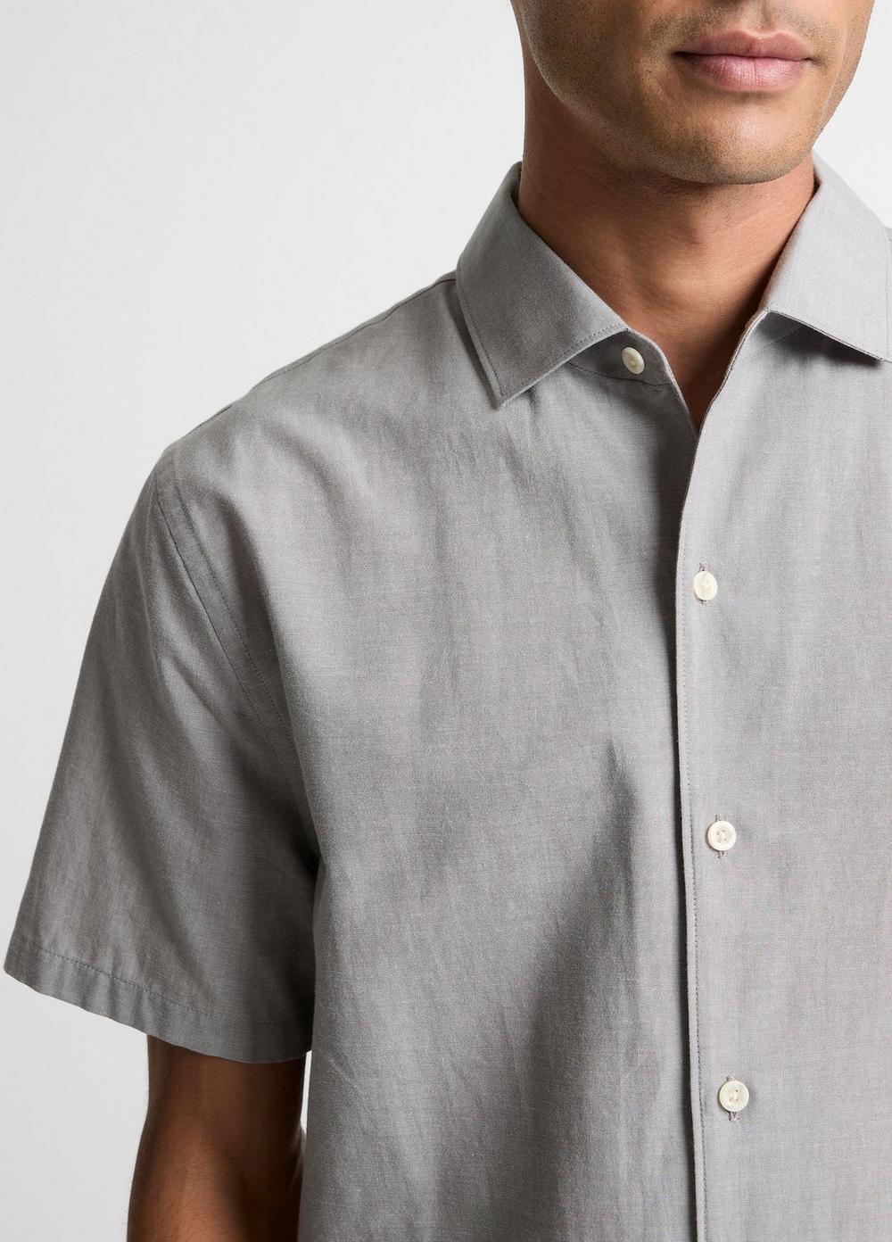Vince Cotton Short-Sleeve Button-Front Shirt  - Shirts