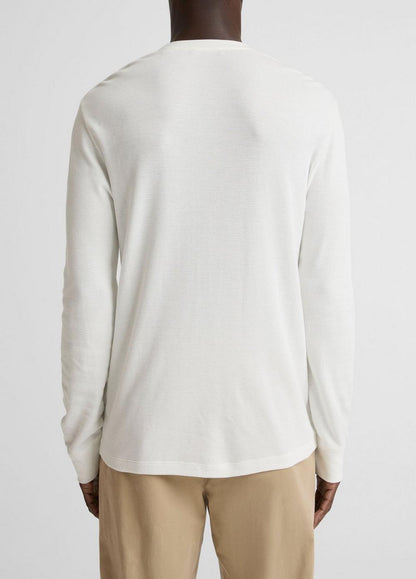 Vince Jacquard-Rib Cotton Henley - Tees & Hoodies