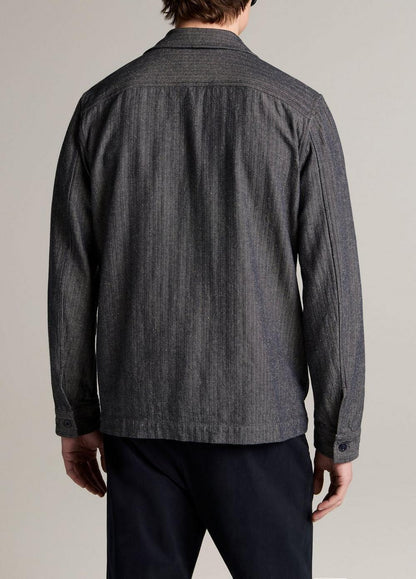 Vince Herringbone Cotton-Linen Overshirt - Jackets