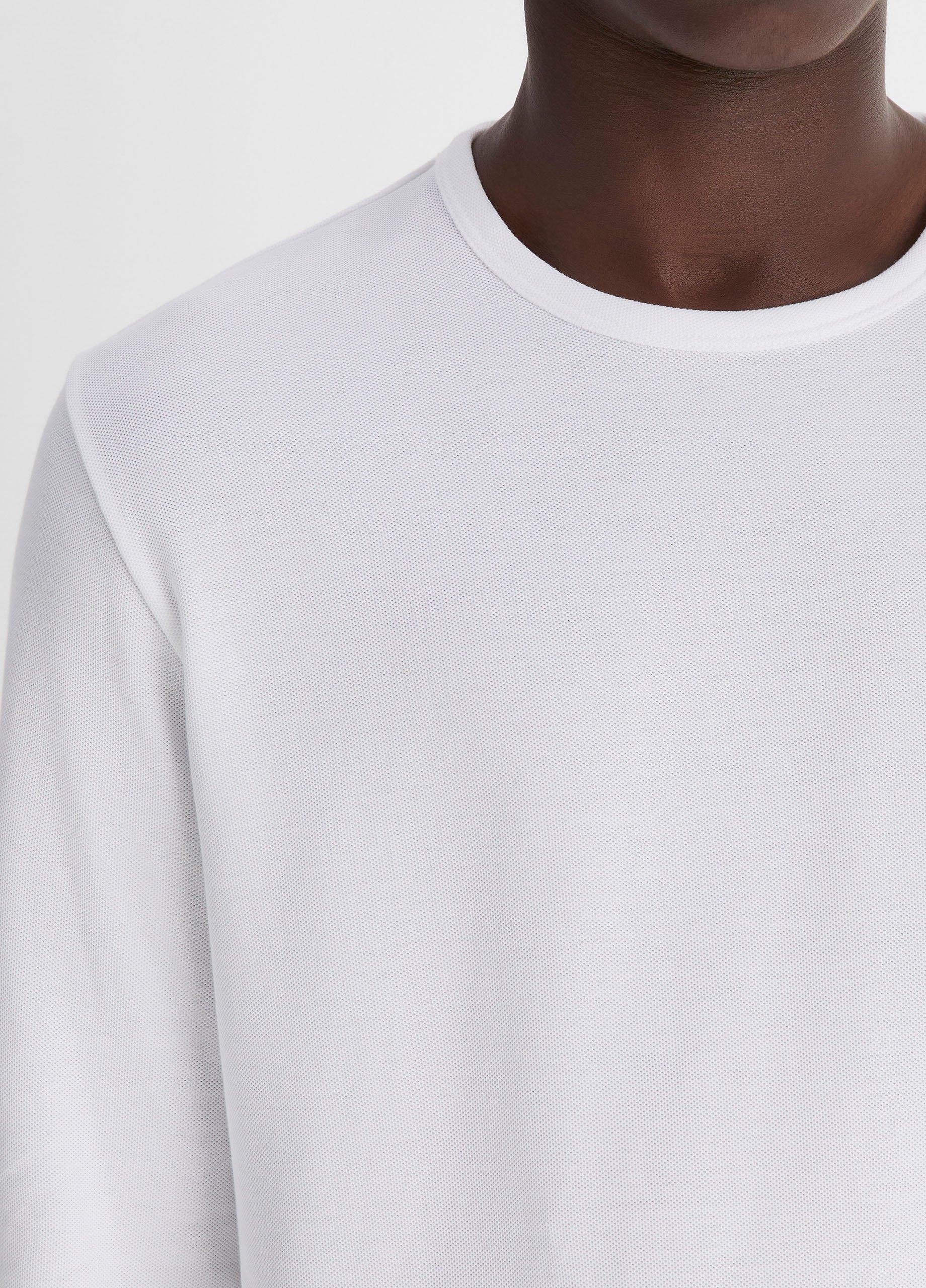 Vince Pima Cotton Piqué Long-Sleeve T-Shirt - Long Sleeve