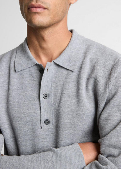 Vince Italian Merino Wool Milano Polo Sweater - Sweaters