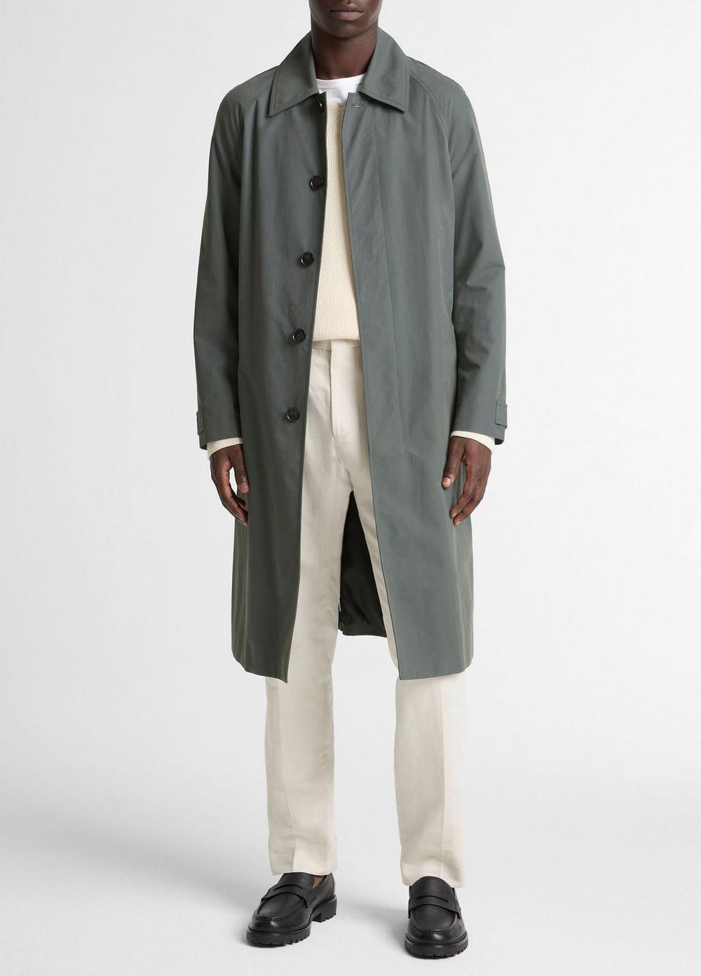 Vince Cotton-Blend Single-Breasted Trench Coat - Jackets & Outerwear