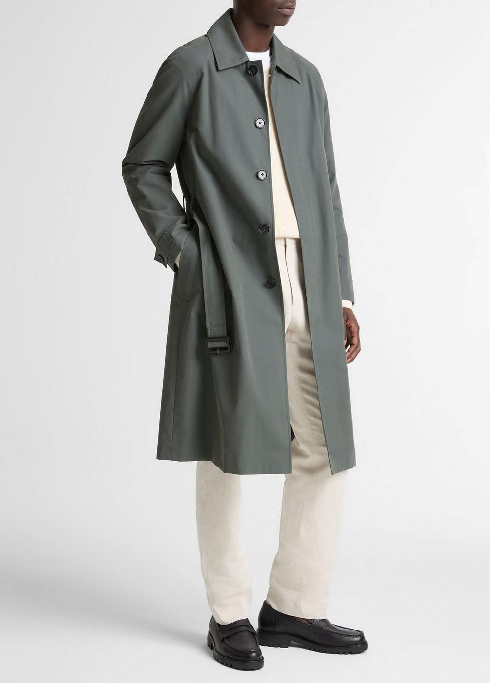 Vince Cotton-Blend Single-Breasted Trench Coat - Jackets & Outerwear