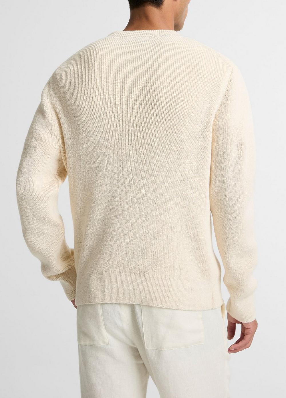 Vince Ribbed Italian Cotton-Blend V-Neck Sweater - Vince Products Men