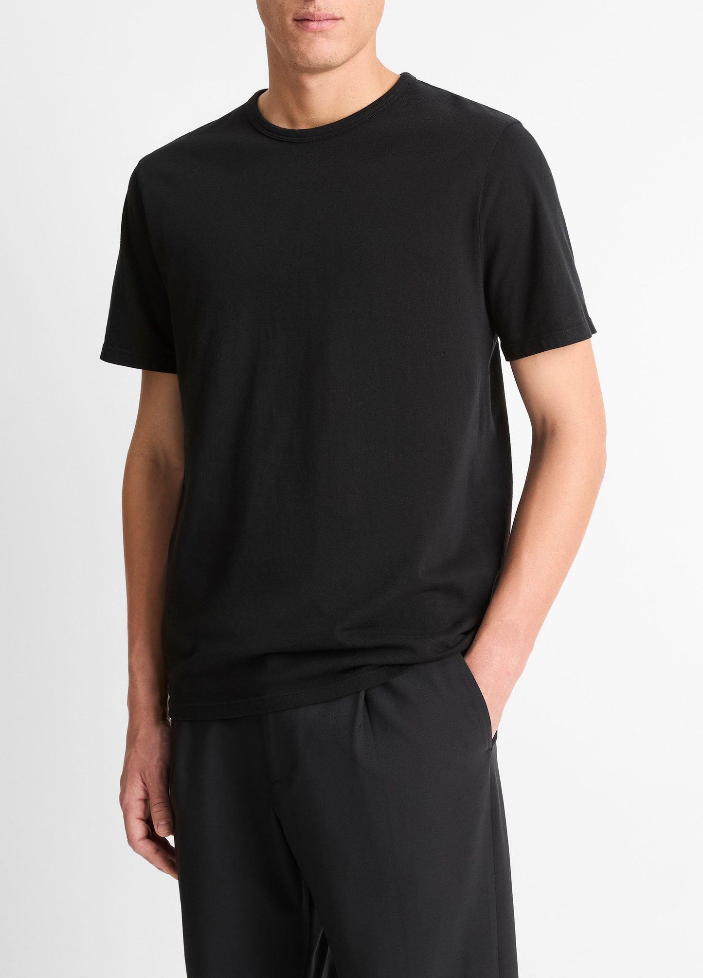 Vince Garment Dye Cotton T-Shirt - Short Sleeve