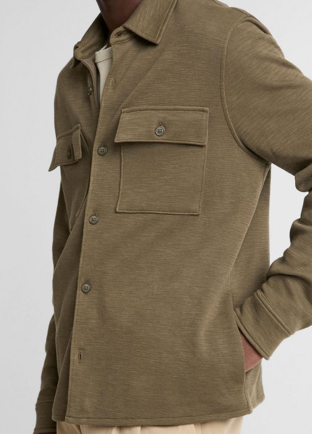 Vince Double-Slub Cotton-Blend Shirt Jacket - Jackets & Outerwear