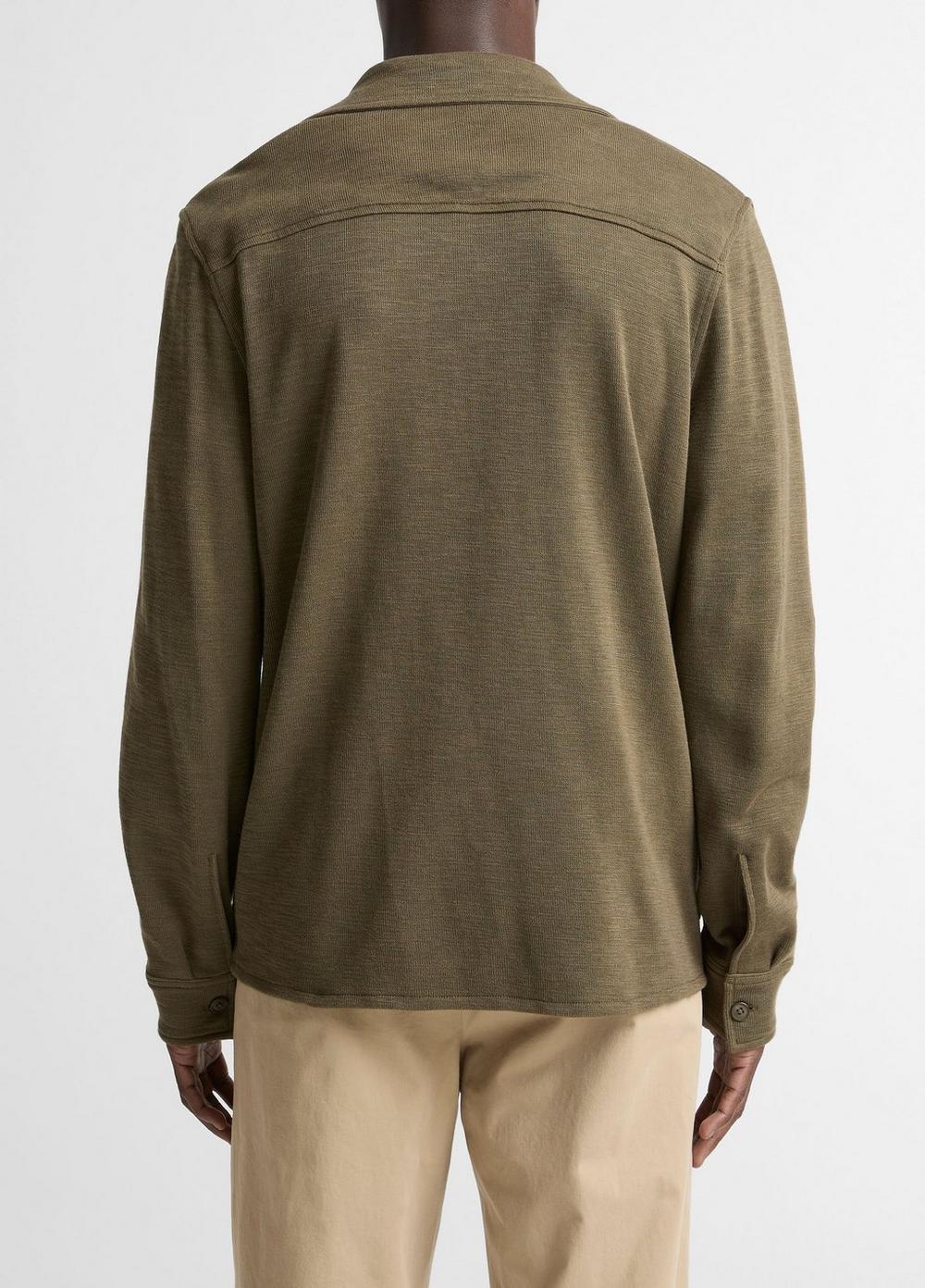 Vince Double-Slub Cotton-Blend Shirt Jacket - Jackets & Outerwear