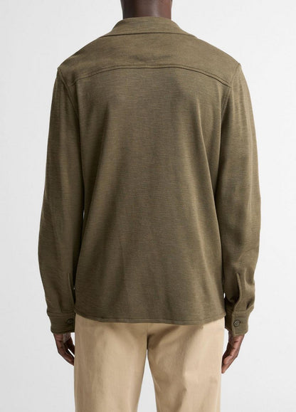 Vince Double-Slub Cotton-Blend Shirt Jacket - Jackets & Outerwear