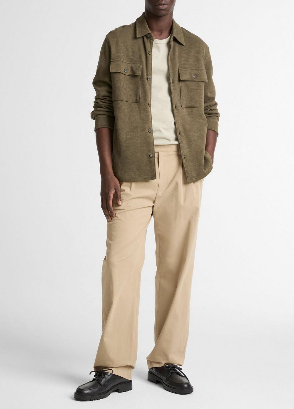 Vince Double-Slub Cotton-Blend Shirt Jacket - Jackets & Outerwear