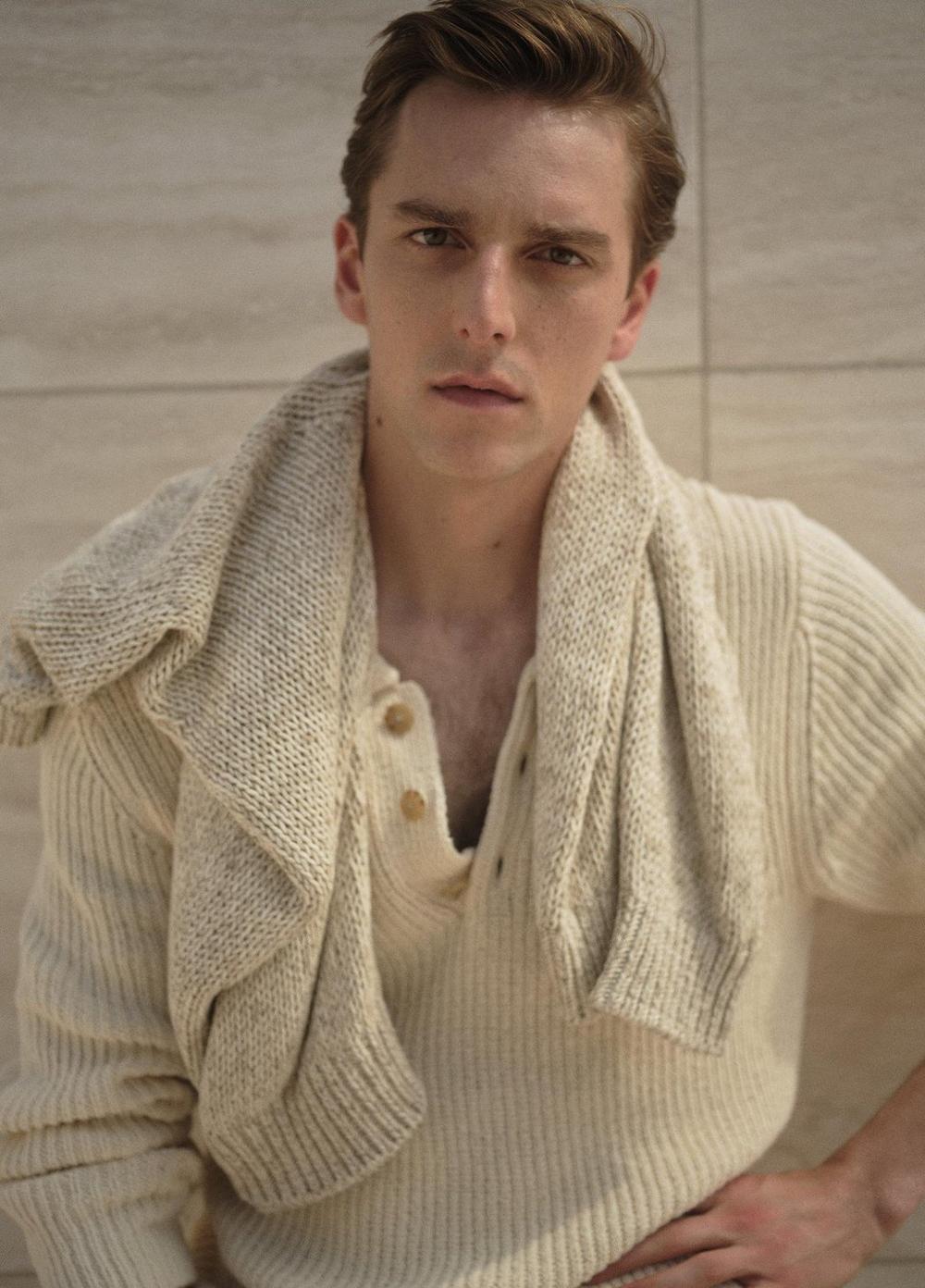 Vince Shaker Italian Cotton-Blend Polo Sweater - Vince Products Men