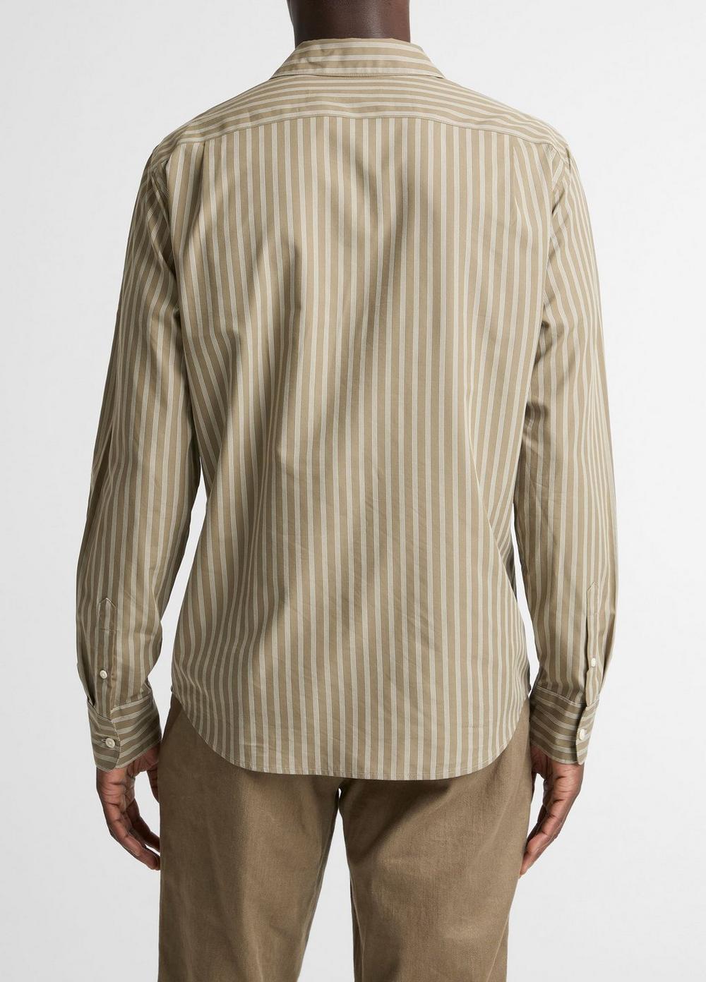 Vince Tryon Stripe Cotton-Blend Button-Front Shirt - Shirts