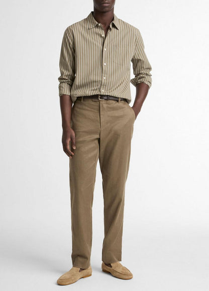 Vince Tryon Stripe Cotton-Blend Button-Front Shirt - Shirts