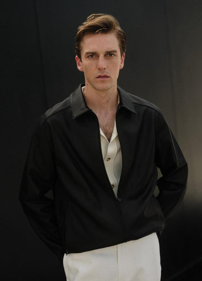 Vince Leather Zip-Up Jacket - Leather Jackets