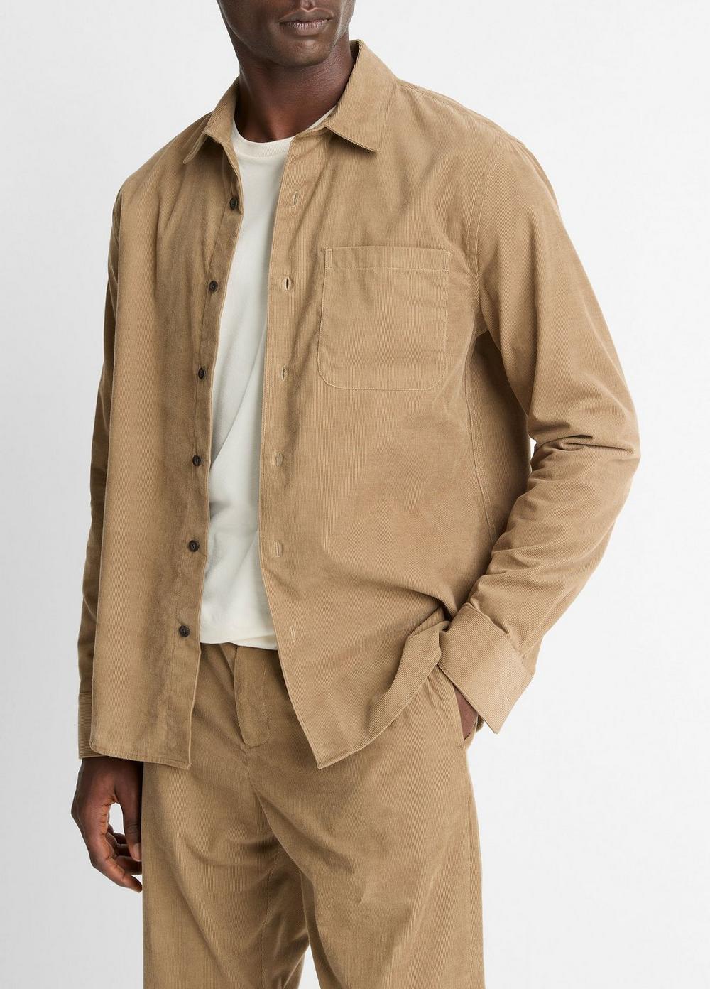 Vince Italian Cotton Corduroy Button-Front Shirt - Shirts