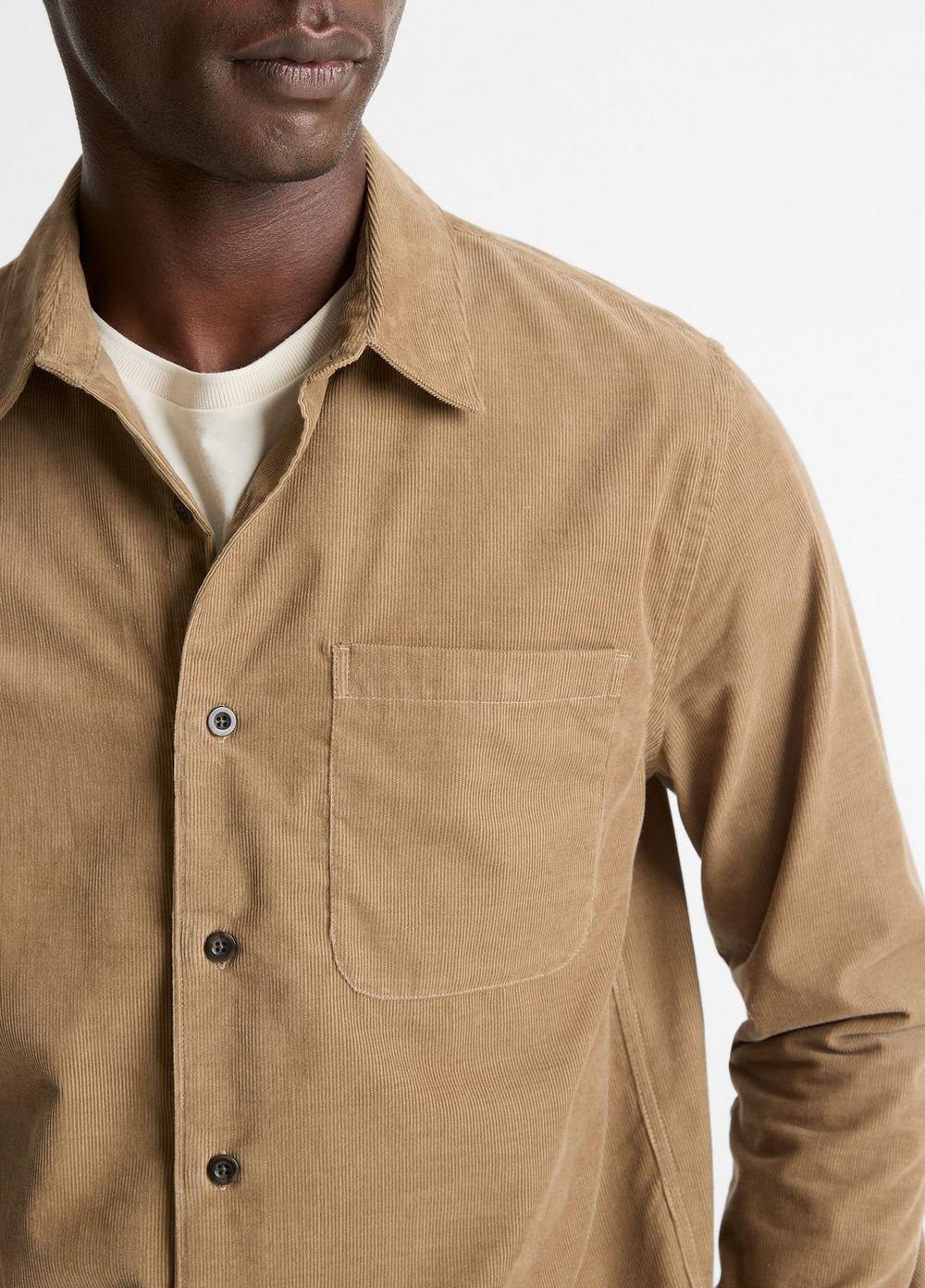 Vince Italian Cotton Corduroy Button-Front Shirt - Shirts
