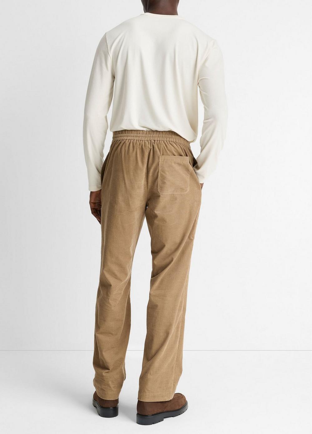 Vince Louie Relaxed Cotton Corduroy Elastic-Waist Pant - Pants & Shorts