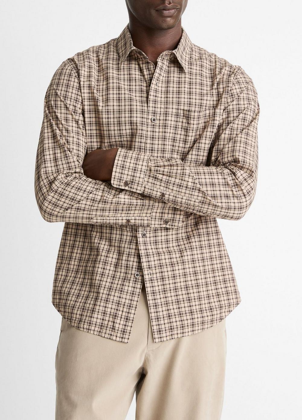Vince Great Falls Plaid Cotton Button-Front Shirt - Final Sale