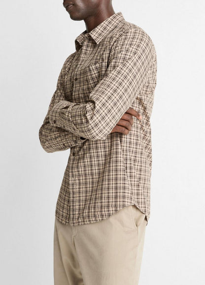 Vince Great Falls Plaid Cotton Button-Front Shirt - Final Sale