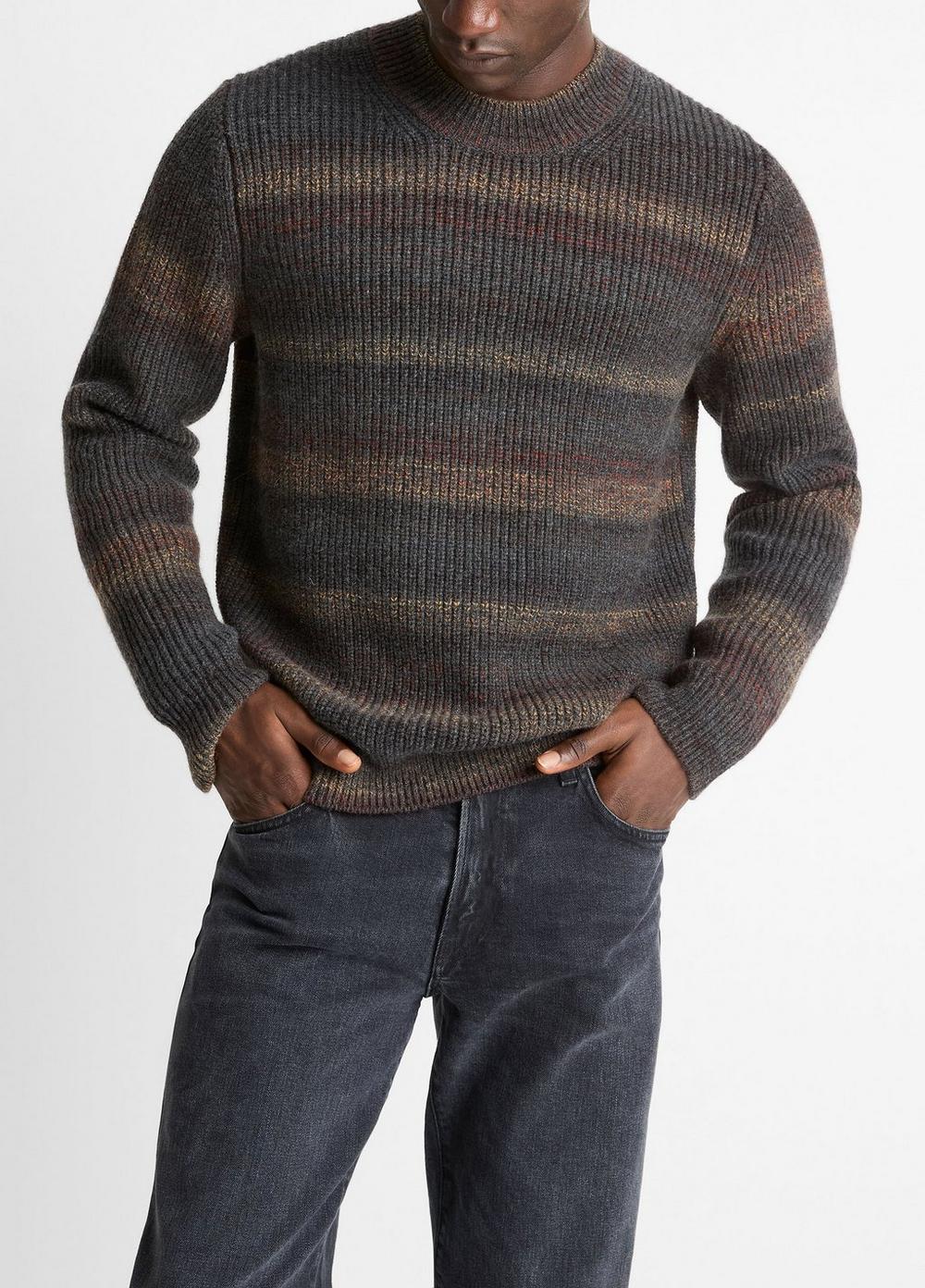 Vince Space-Dye Shaker Wool-Blend Sweater - Sweaters