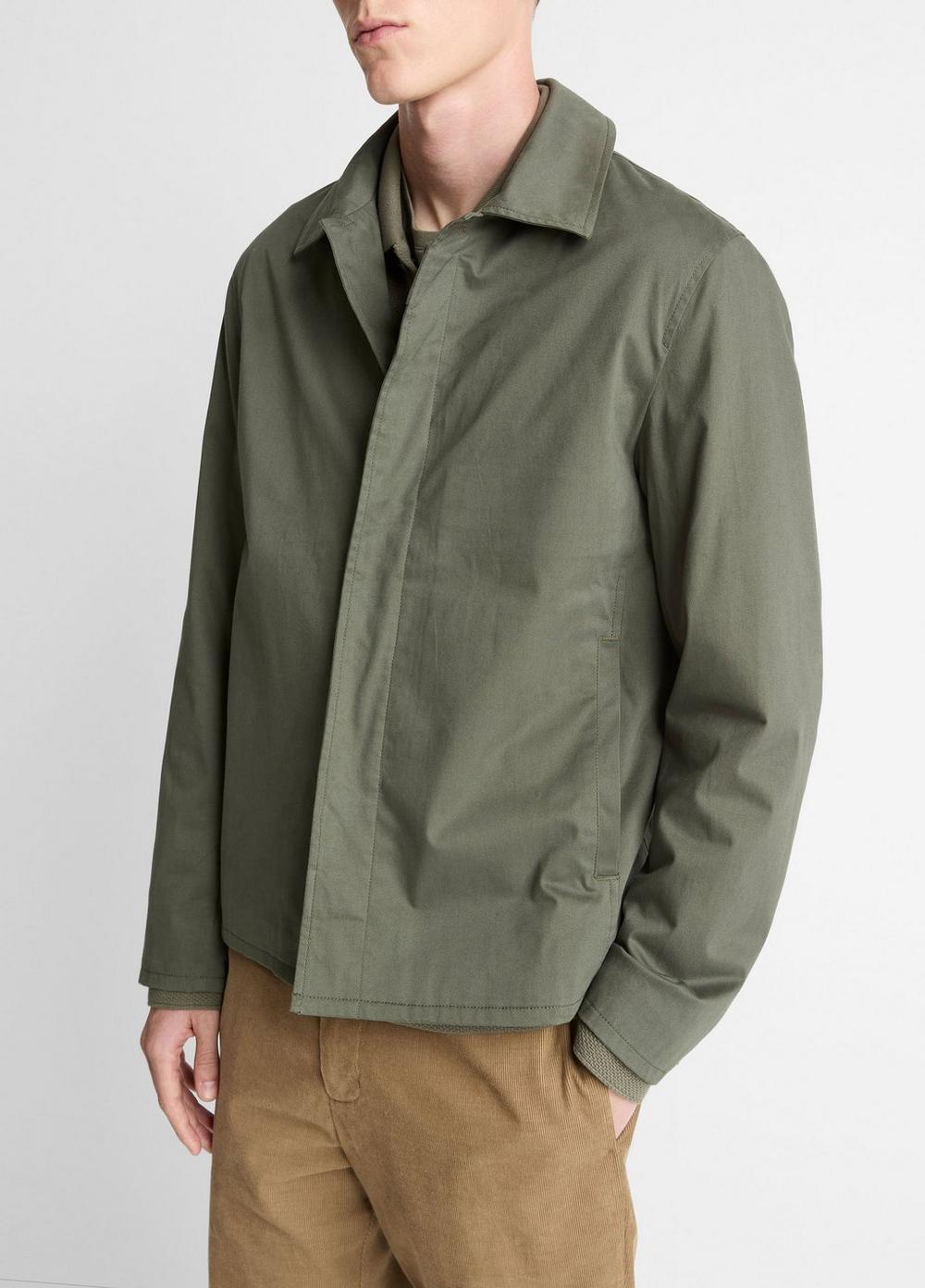 Vince Italian Peached Stretch-Cotton Jacket - Jackets & Outerwear