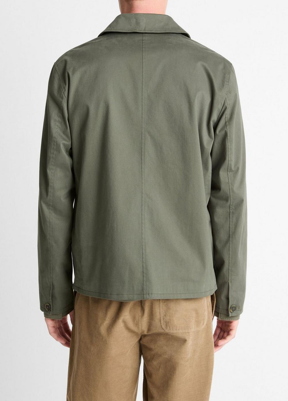Vince Italian Peached Stretch-Cotton Jacket - Jackets & Outerwear
