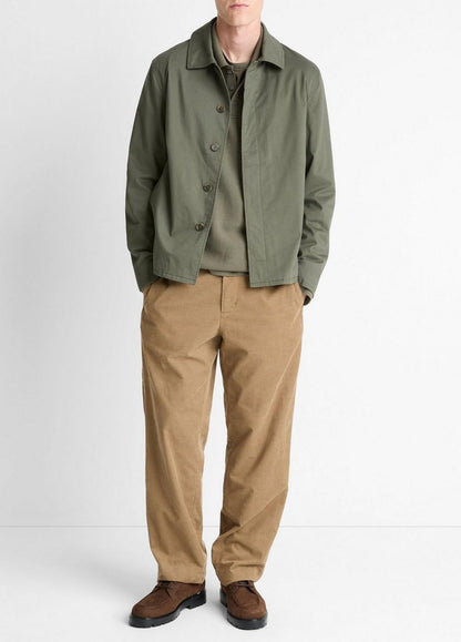 Vince Italian Peached Stretch-Cotton Jacket - Jackets & Outerwear