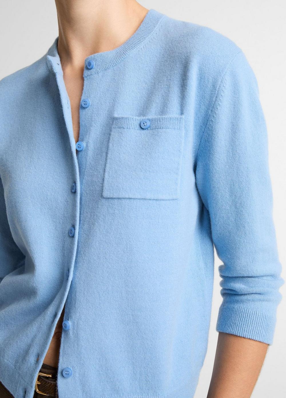 Vince Wool & Cashmere-Blend Pocket Cardigan - Sweaters