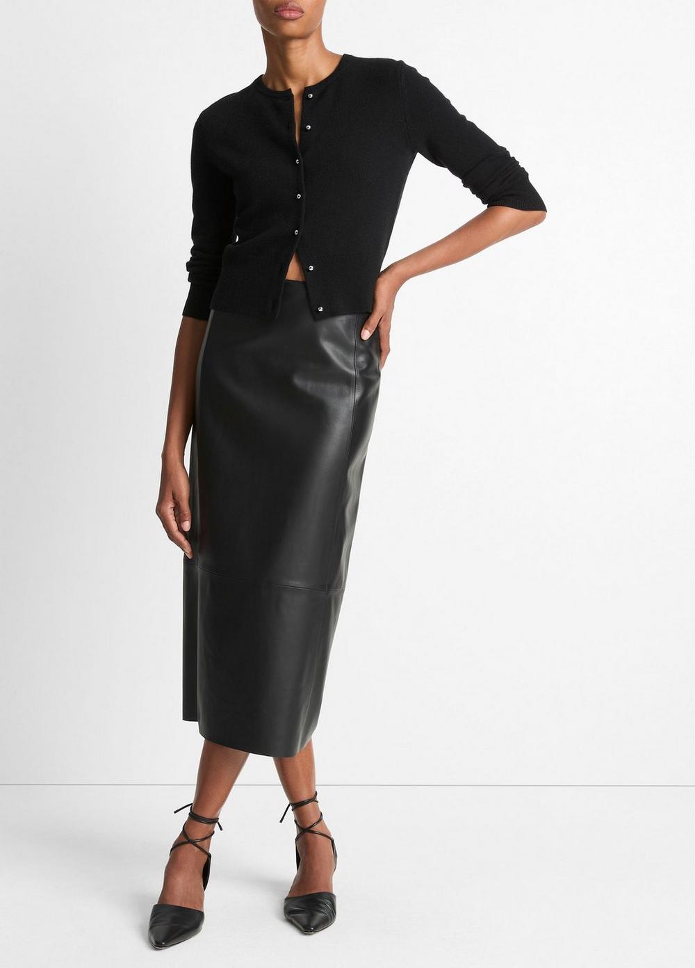 Vince Metal-Button Wool & Cashmere-Blend Cardigan - Sweaters