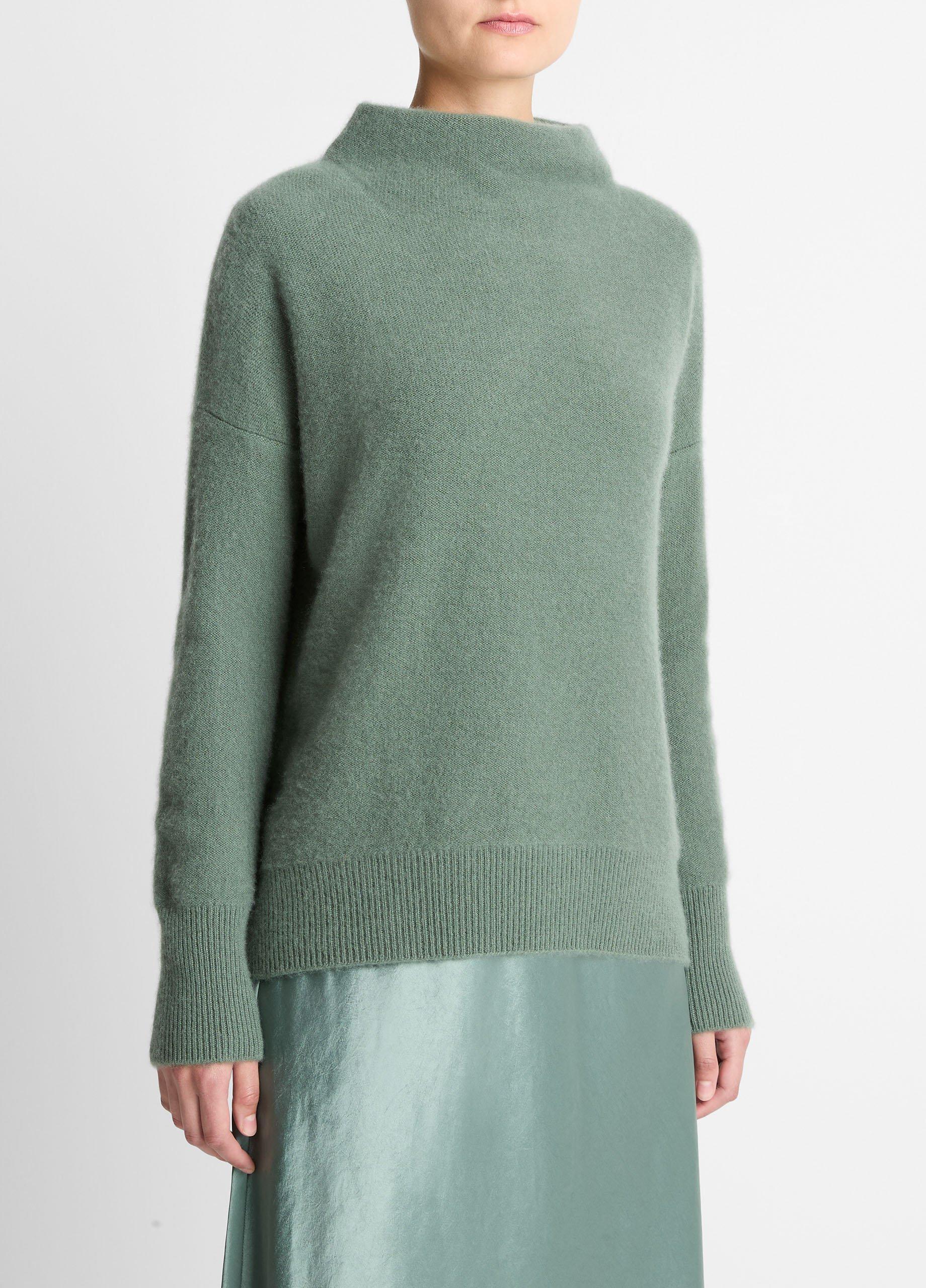 Vince Plush Cashmere Funnel-Neck Sweater - Sweaters