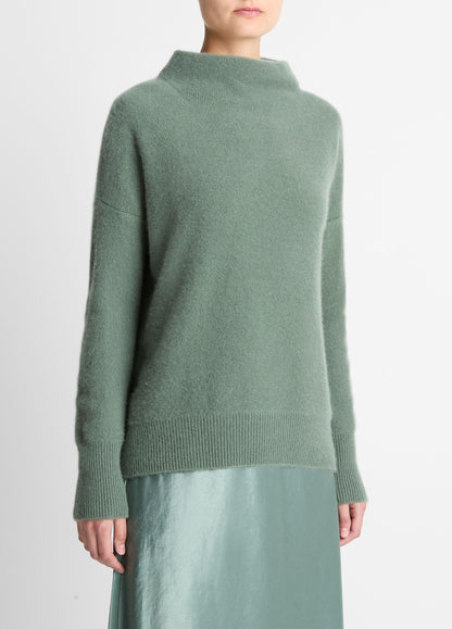 Vince Plush Cashmere Funnel-Neck Sweater - Sweaters