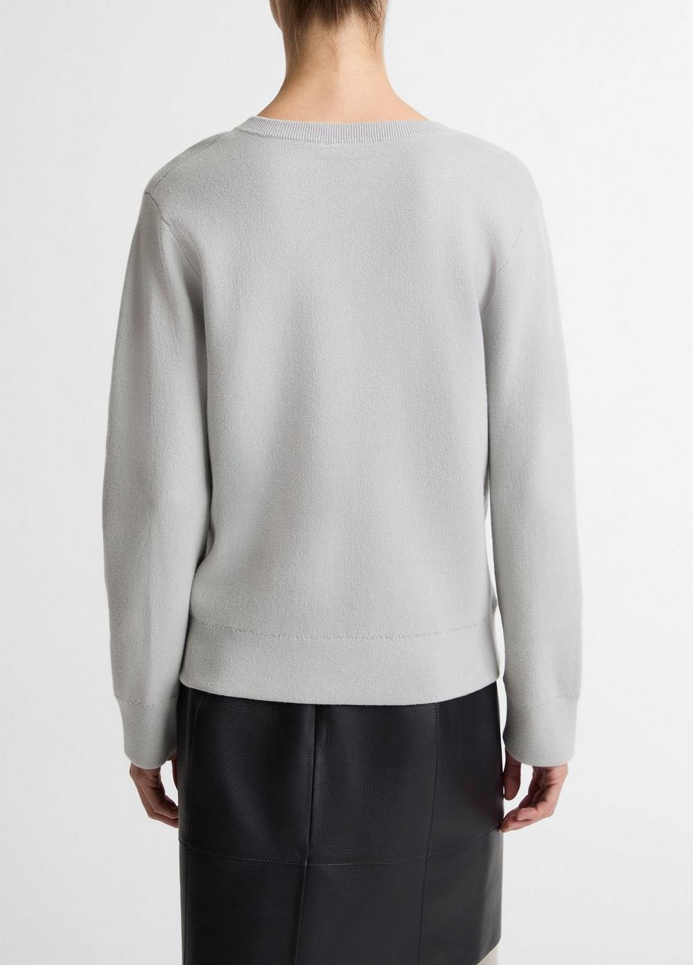 Vince Double-Face Cotton-Blend V-Neck Sweater - Sweaters