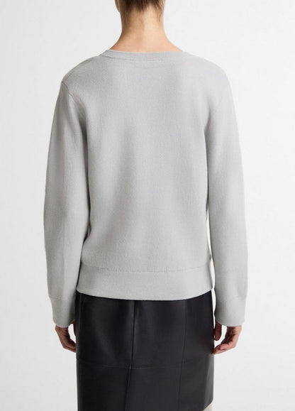Vince Double-Face Cotton-Blend V-Neck Sweater - Sweaters