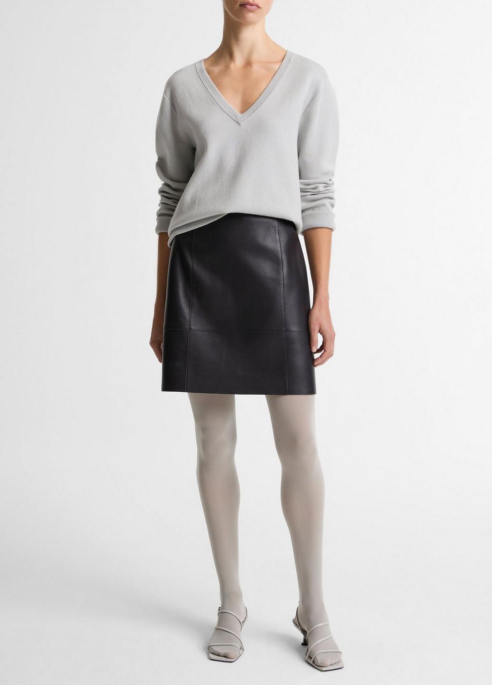 Vince Double-Face Cotton-Blend V-Neck Sweater - Sweaters