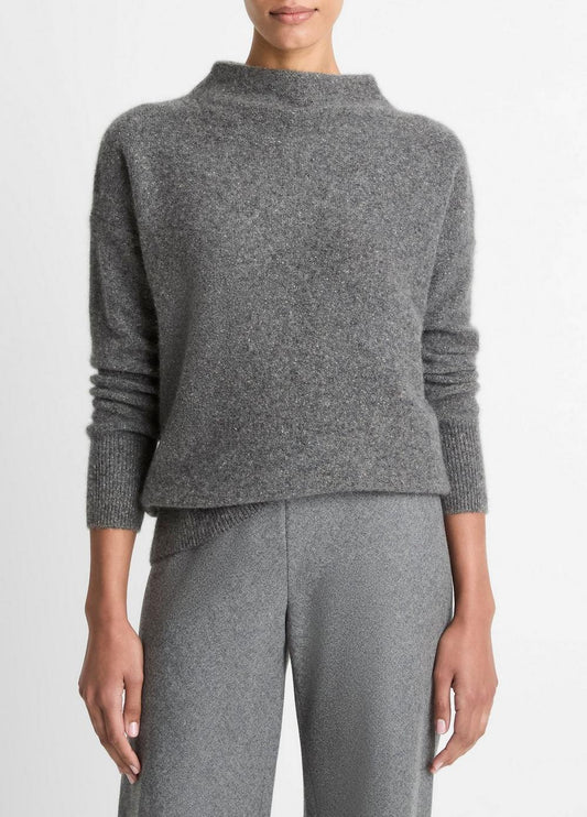 Vince Donegal Cashmere Funnel-Neck Sweater - Sweaters