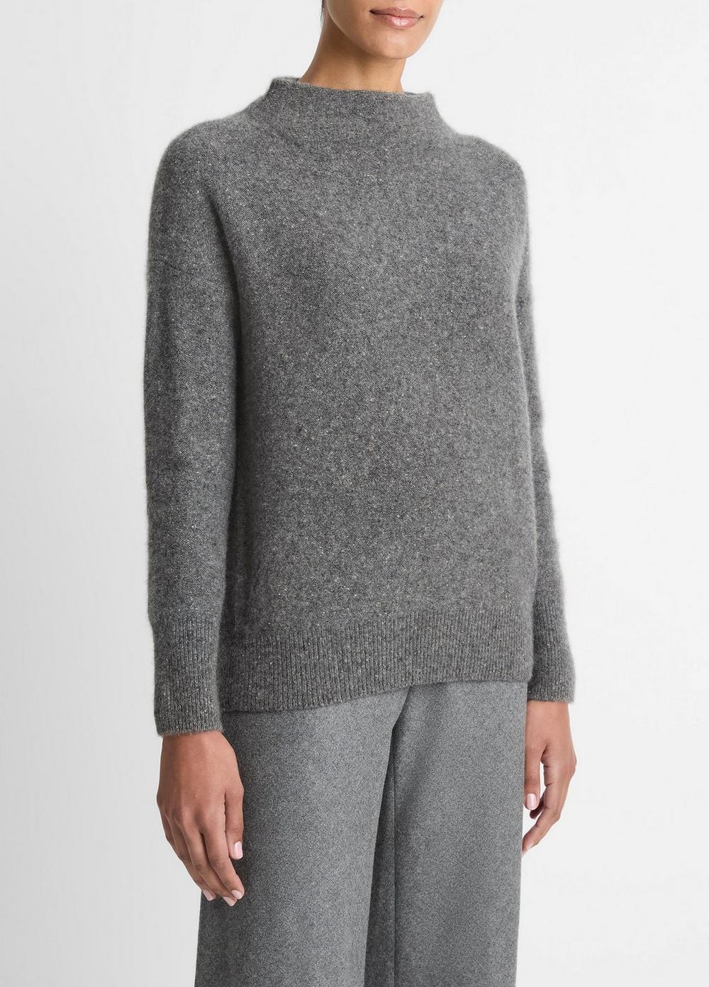 Vince Donegal Cashmere Funnel-Neck Sweater - Sweaters