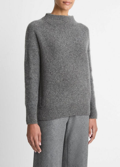 Vince Donegal Cashmere Funnel-Neck Sweater - Sweaters