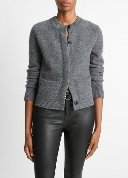 Vince Plush Cashmere Shrunken Cardigan - Sweaters