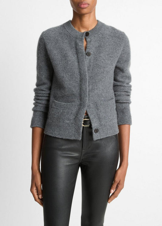 Vince Plush Cashmere Shrunken Cardigan - Sweaters