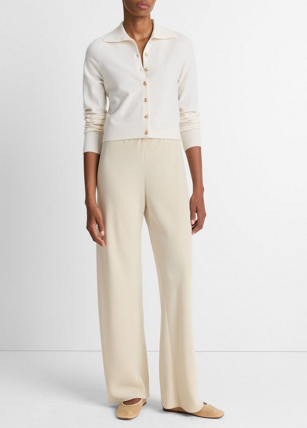 Vince Wool & Cashmere-Blend Polo Cardigan - Sweaters
