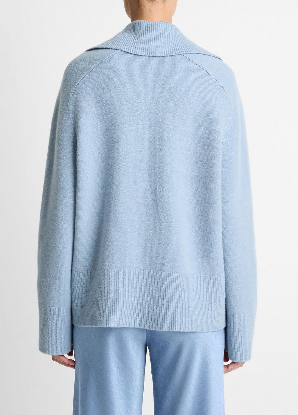 Vince Wool & Cashmere-Blend Oversized Polo Sweater - Sweaters