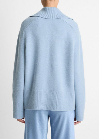 Vince Wool & Cashmere-Blend Oversized Polo Sweater - Sweaters