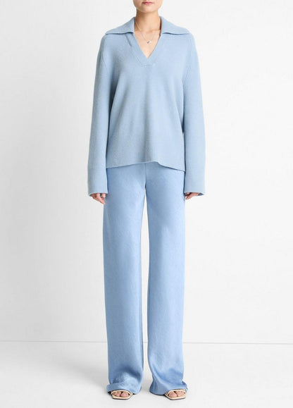 Vince Wool & Cashmere-Blend Oversized Polo Sweater - Sweaters