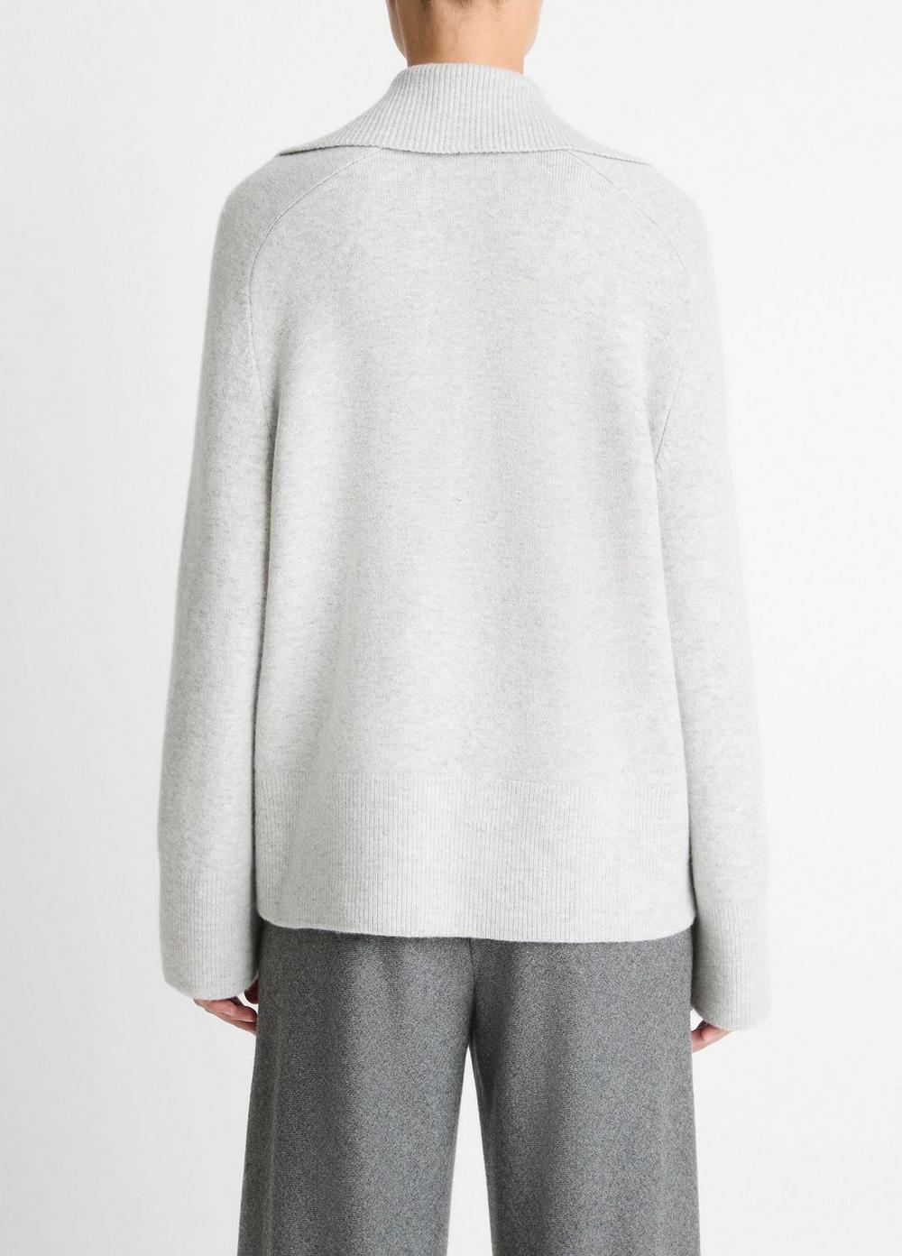 Vince Wool & Cashmere-Blend Oversized Polo Sweater - Sweaters