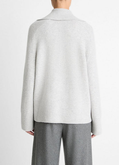 Vince Wool & Cashmere-Blend Oversized Polo Sweater - Sweaters