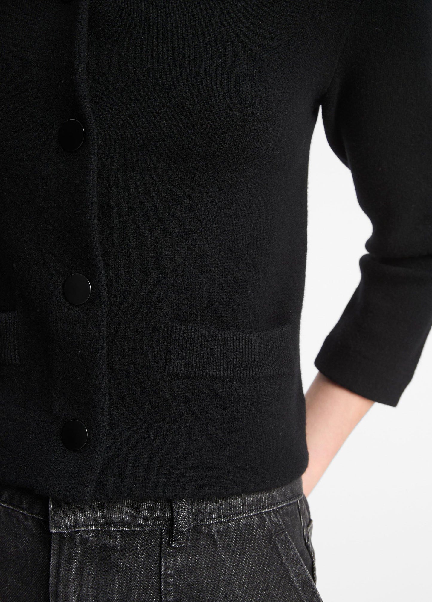 Vince Wool-Blend Shrunken Snap Cardigan - Sweaters