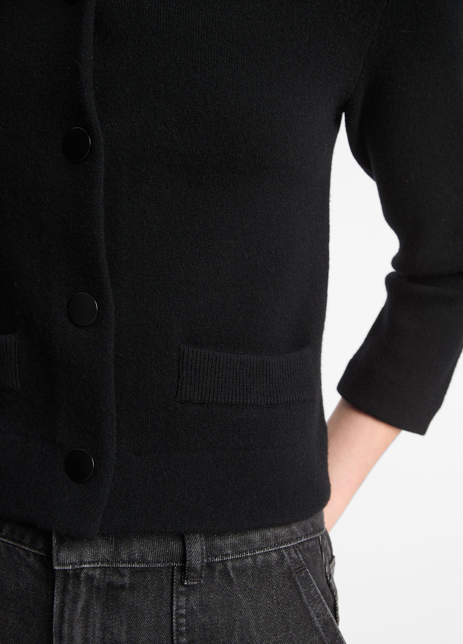 Vince Wool-Blend Shrunken Snap Cardigan - Sweaters