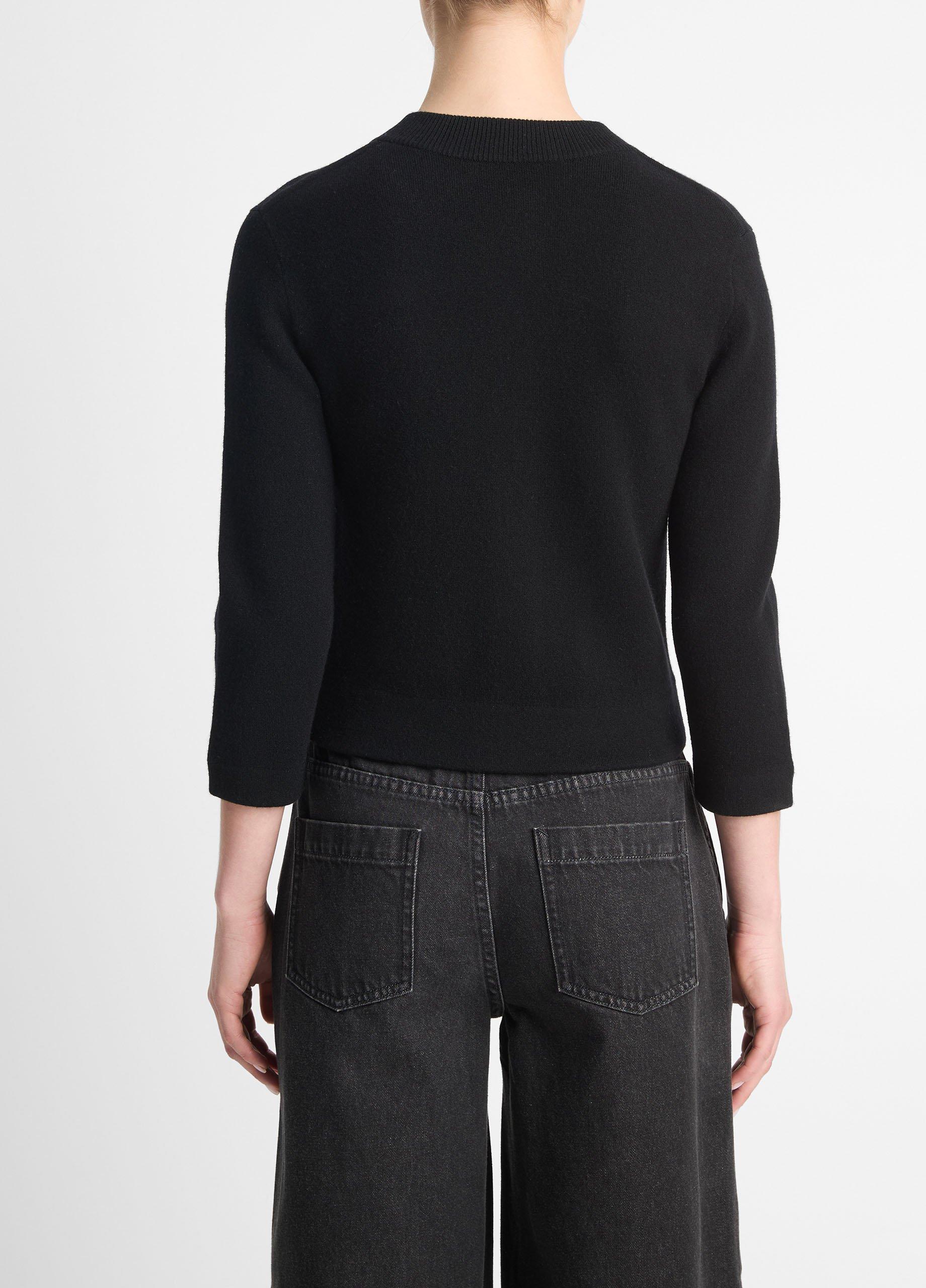 Vince Wool-Blend Shrunken Snap Cardigan - Sweaters
