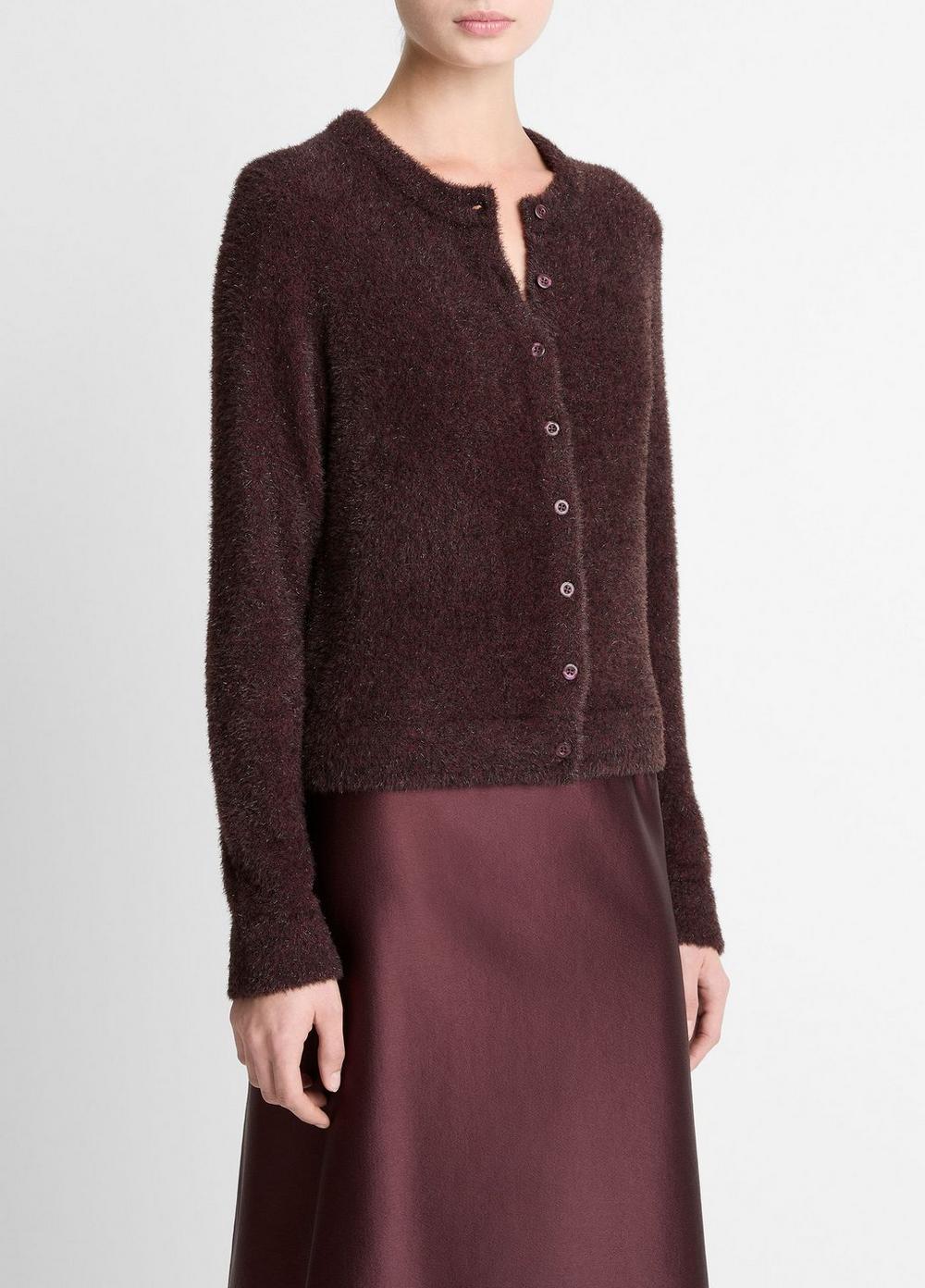 Vince Metallic Eyelash Cardigan - Sweaters
