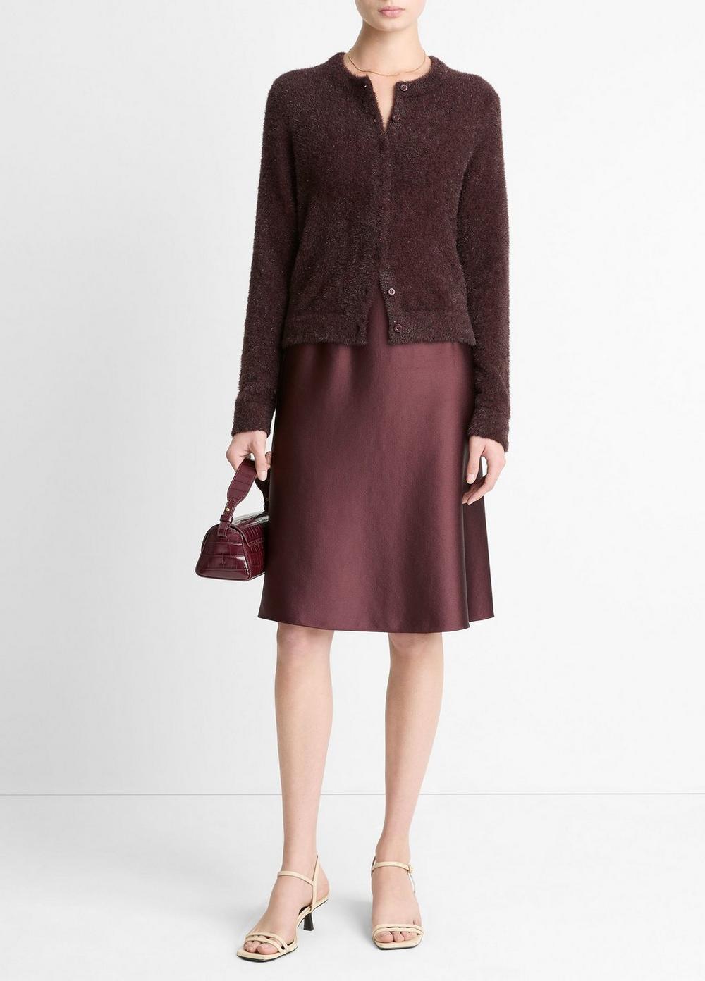 Vince Metallic Eyelash Cardigan - Sweaters