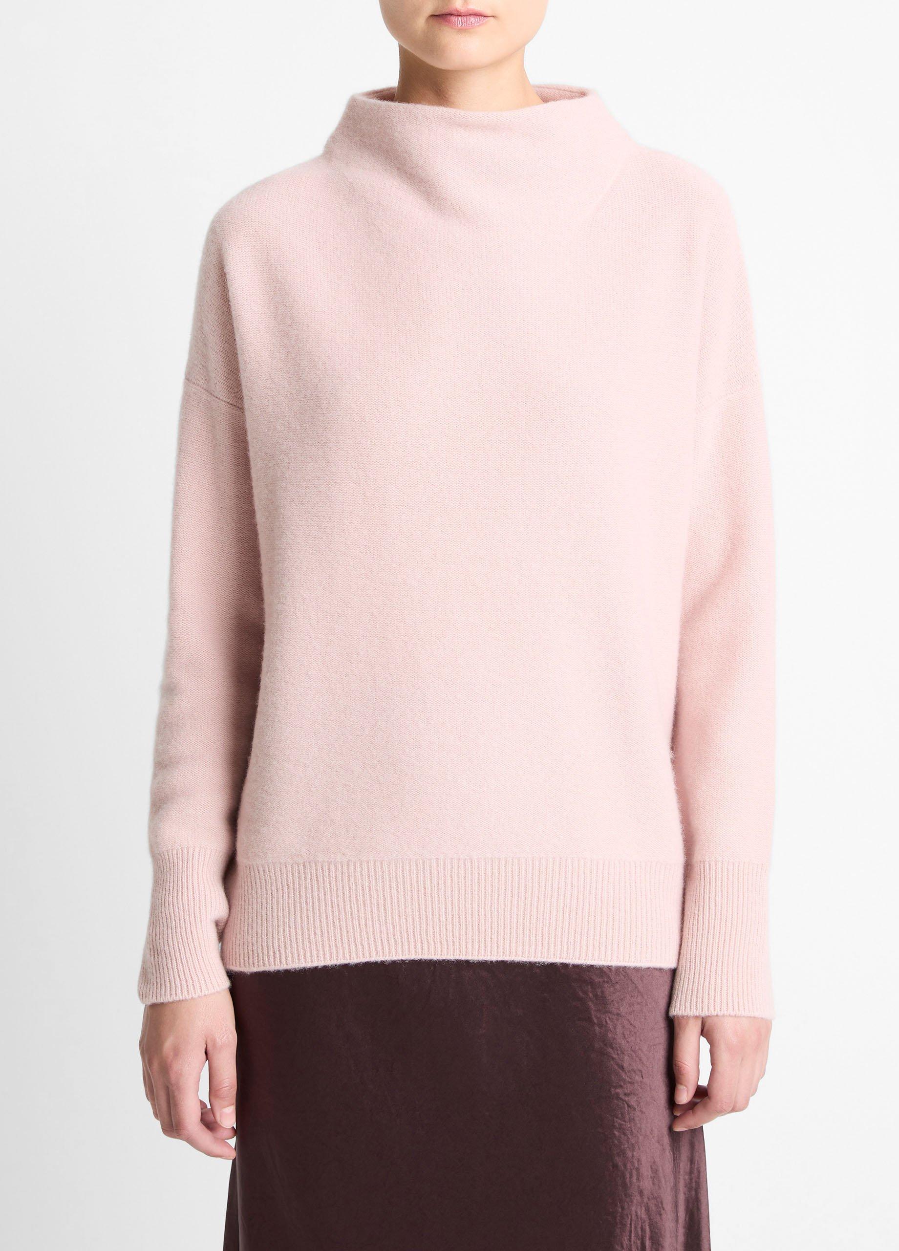 Vince Plush Cashmere Funnel-Neck Sweater - Sweaters